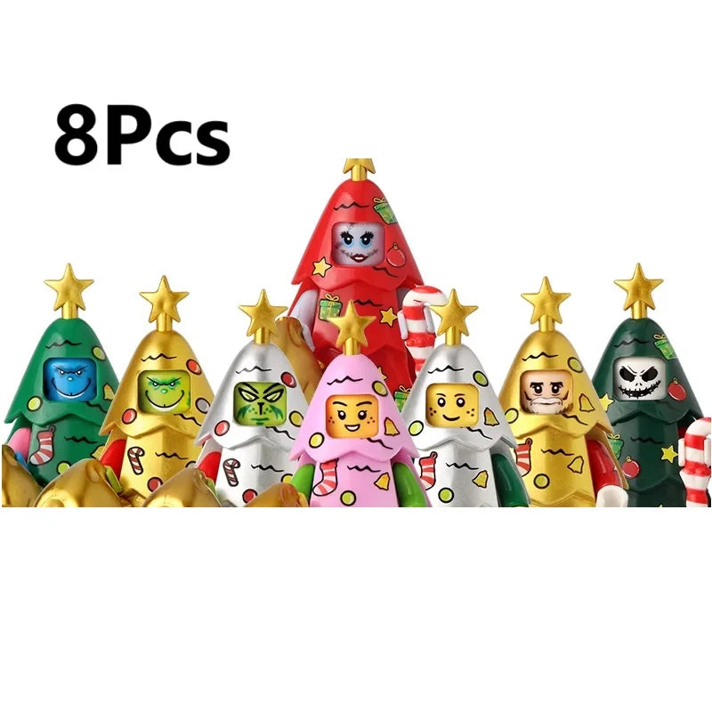 Christmas Gift Elf Santa Claus Building Blocks Mini Action Figure Toys