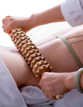 Wood Therapy Roller Massage Tools,Lymphatic Drainage Massager,Wooden Massage & Muscle Roller Stick,(12 Straight)