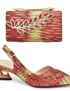 Latest Italian Shoe and Bag Set Designer Plus Size Heels 43 African Women Wedding Shoes Italian Shoes and Bags Matching Set 2025