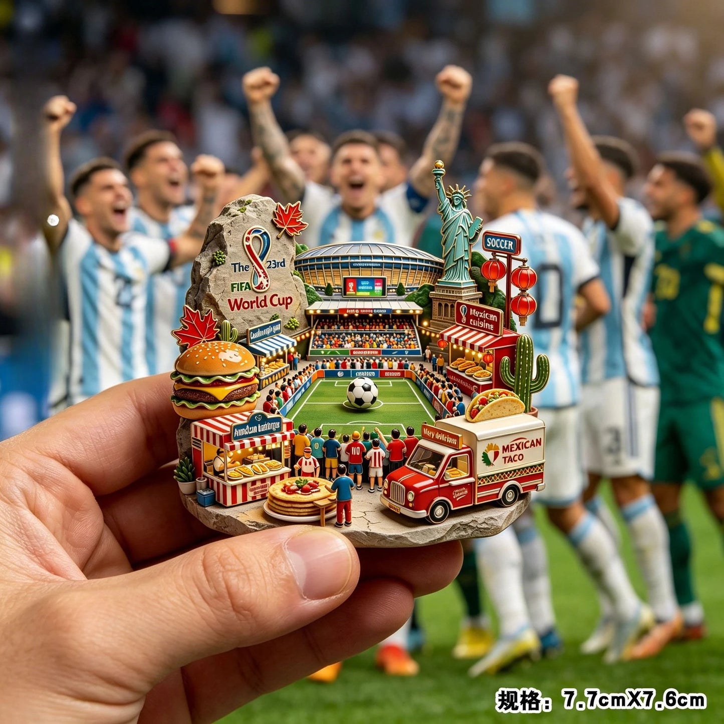 2026 Football Metal Fridge Magnet Soccer Fan Souvenir Home Decor