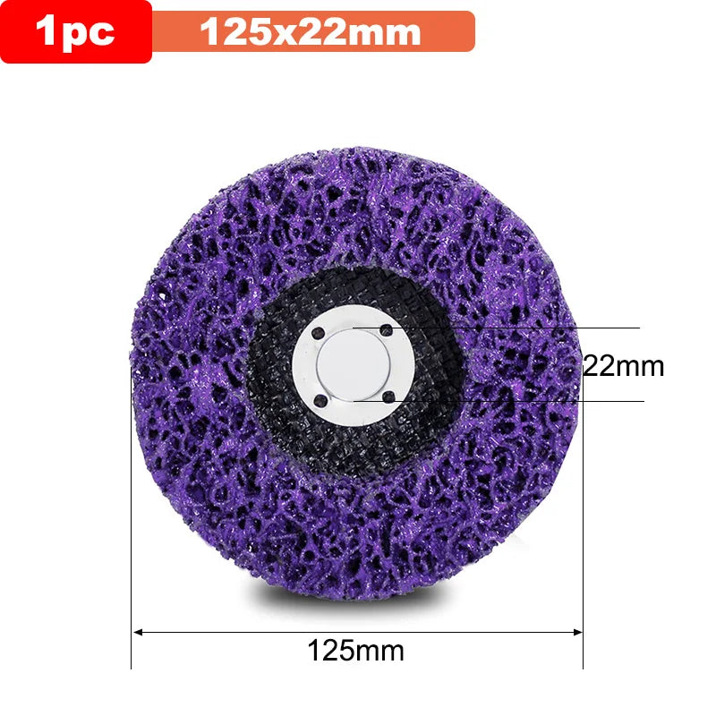 1Pcs 100/115/125mm Coral Disc Poly Strip Disc Grinder Strip Disc Abrasive Wheel Paint Rust Removal Clean For Angl Grinder
