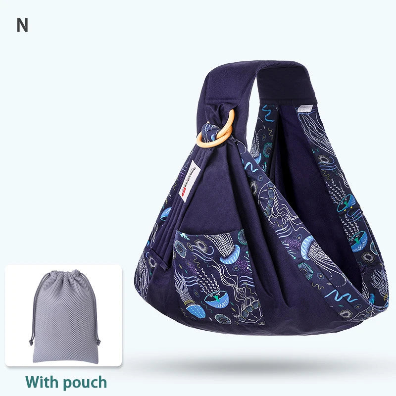 Wrap Sling Dual Use Nursing Cover Carrier Mesh Fabric Breastfeeding Carriers Up To 130 Lbs (0-36M)