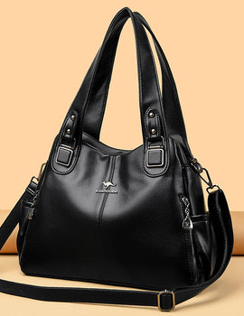 Soft Leather Handbags Vintage Shoulder Tote Bag Luxury Designer Ladies Large Capacity Purse Bags