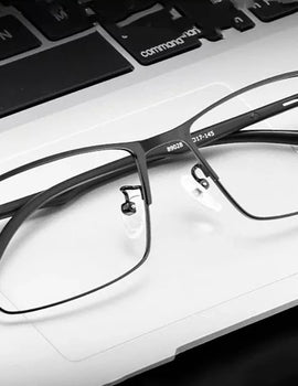 Fashion Square High Quality Metal Eyeglasses Frame Ultra Light Retro TR90 Optical Prescription Glasses Frame Men 89028