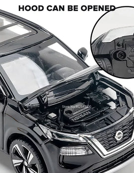 1/32 Scale X-Trail Toy Car Model Alloy Diecast Pull Back Model Vehicle with Sound Light Boys Festival Toy Gift Collection