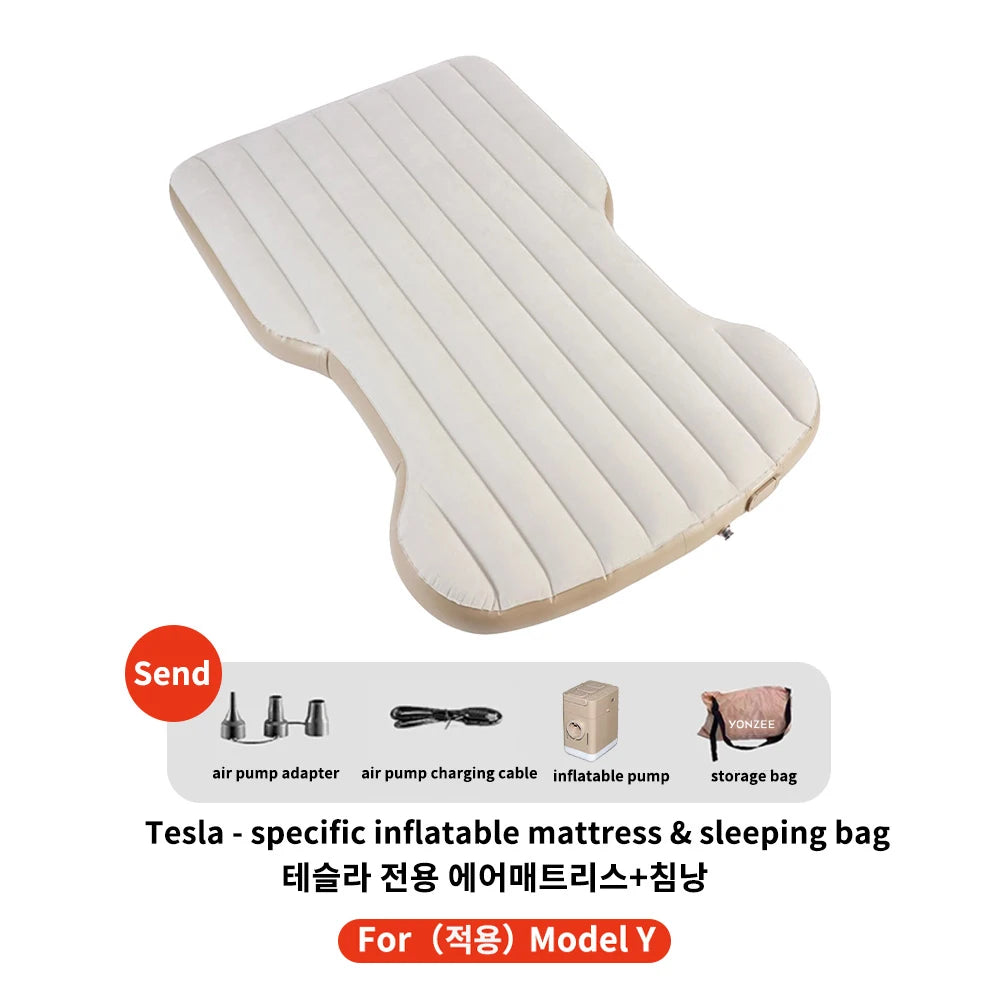 Self Inflating Car Mattress for Tesla Model Y Juniper 2021 2026 Inflatable Travel Camping Bed