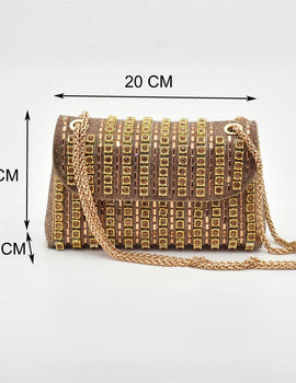 Nigerian Women's Purple Color Mid Heels Frosted Crystal Shiny Rhinestone Party Itaian Design Peep Toe Shoes and Bag Set