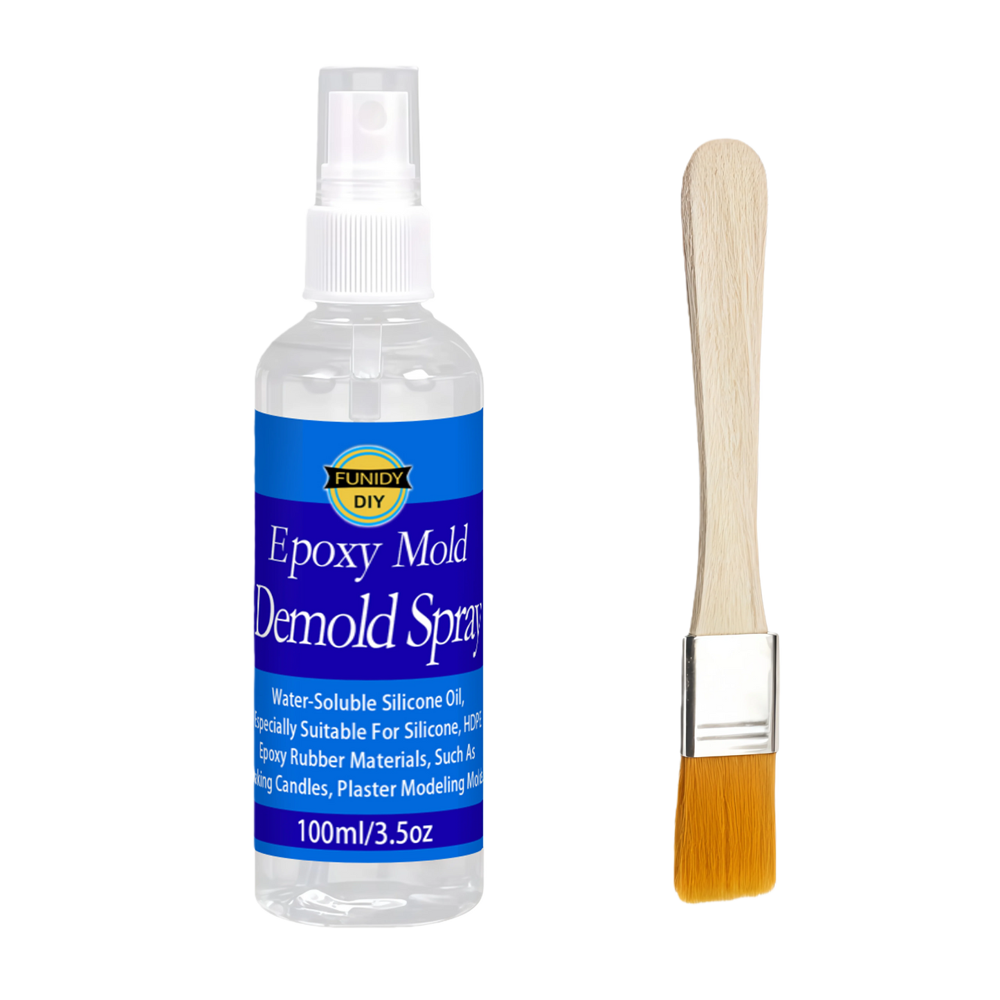 3.5oz Epoxy Mold Release Spray – Quick-Drying Silicone Oil Non-Stick Demolding for Resin & Candle Making