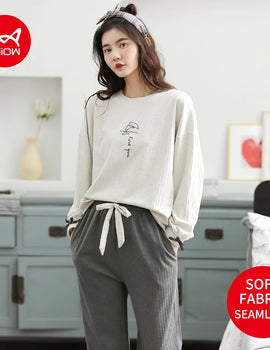 Women’s Winter Corduroy Cotton Pajama Set – Cute, Comfortable, Loose Long Sleeve Loungewear