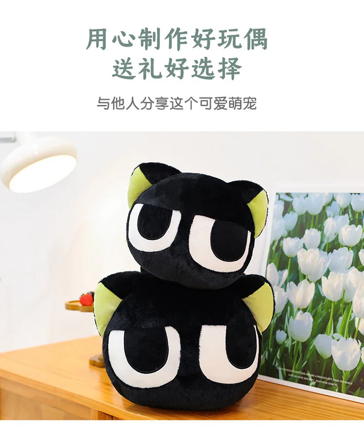Cute Black Cat Character Plush Stuffed Doll Pillow Toy