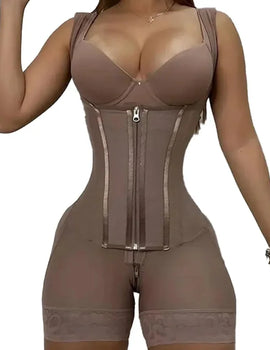 Body Shaper Women Colombian Fajas Shapewear Bodysuit 9-bone High Compression Girdles Double Tummy Control Full Body Open Crotch