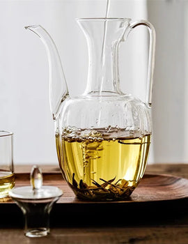 500ml Imitation Song High Borosilicate Glass Teapot Heat Resistance Tea Brewing Glass Tea Pot Traditional Kung Fu Tea Set