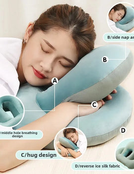 Officer Ice Silk Nap Pillow Pillow Style Summer Student Face down Sleep Pillow Office Nap Aid Soft Comfortable Home Goods