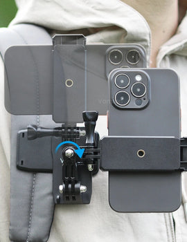 360°Rotation Backpack Clip for Cellphones Smartphone for iPhone Shoulder Belt Mount for Gopro 11 Insta360 x3 One x2 Dji