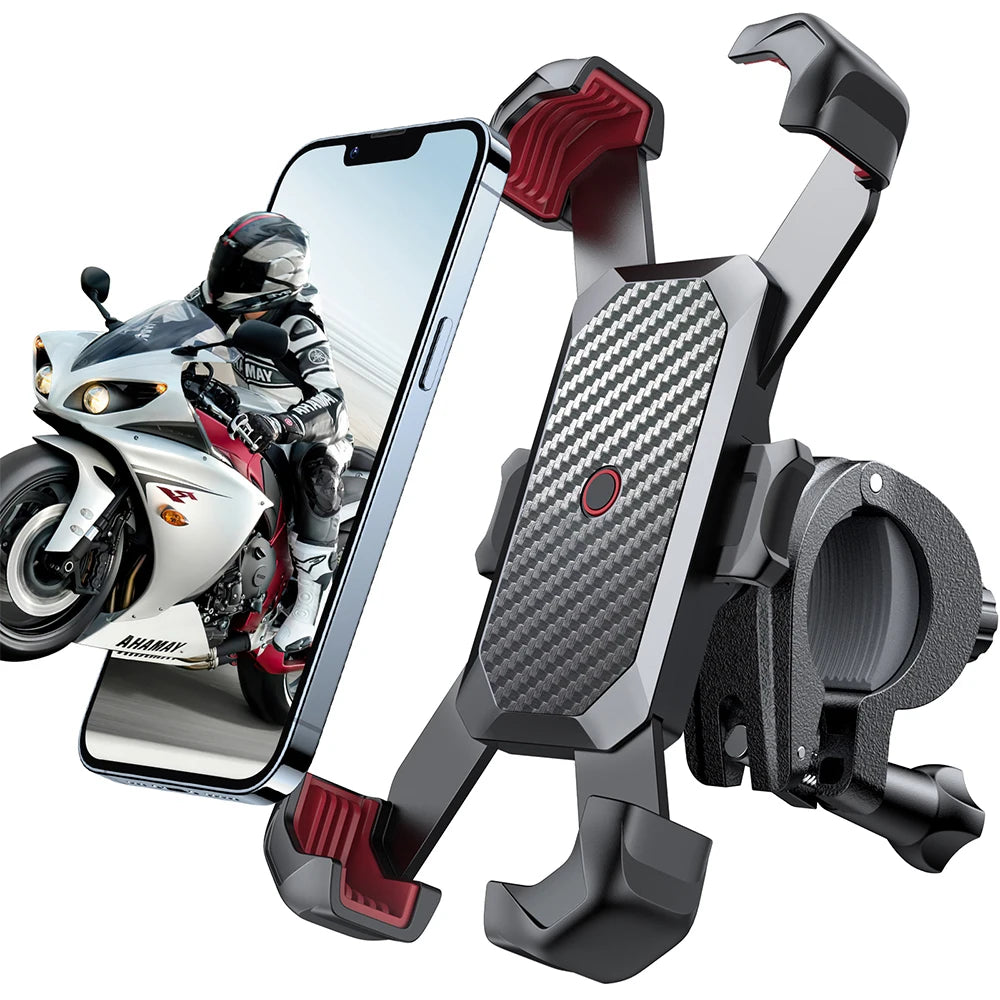 Universal Bike Phone Holder for 4.7-7 inch Mobile Phone 360°View Bicycle Phone Holder Stand Shockproof Bracket JR-ZS288