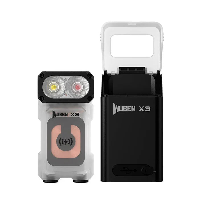 700 Lumen Rechargeable Swivel Head EDC Flashlight With Wireless Charging Case