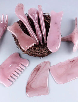 Resin Guasha Scraping Massage Scraper Face Neck Skin Massager Acupuncture Gua Sha Board Acupoint Face Eye Care SPA Massage Tool