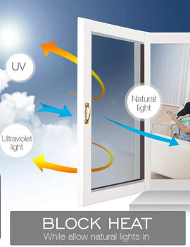 One Way Mirror Window Film Daytime Privacy Sun Blocking Heat Control Anti UV Reflective Film Self Adhesive Window Tint for Home