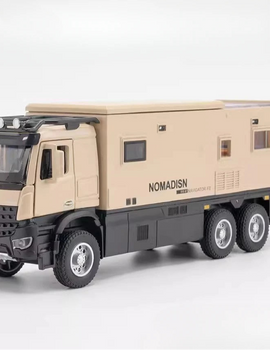 RV Toy Car Model Alloy Diecasting Pull Back with Sound Light High Simulation Models Vehicles for Gifts