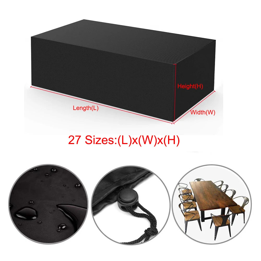 Waterproof Oxford Furniture Cover Outdoor Garden Patio Rattan Table Chair Sofa Dustproof Protector
