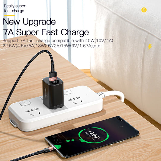 7A Fast Charging USB Type-C Cable (Up to 100W)