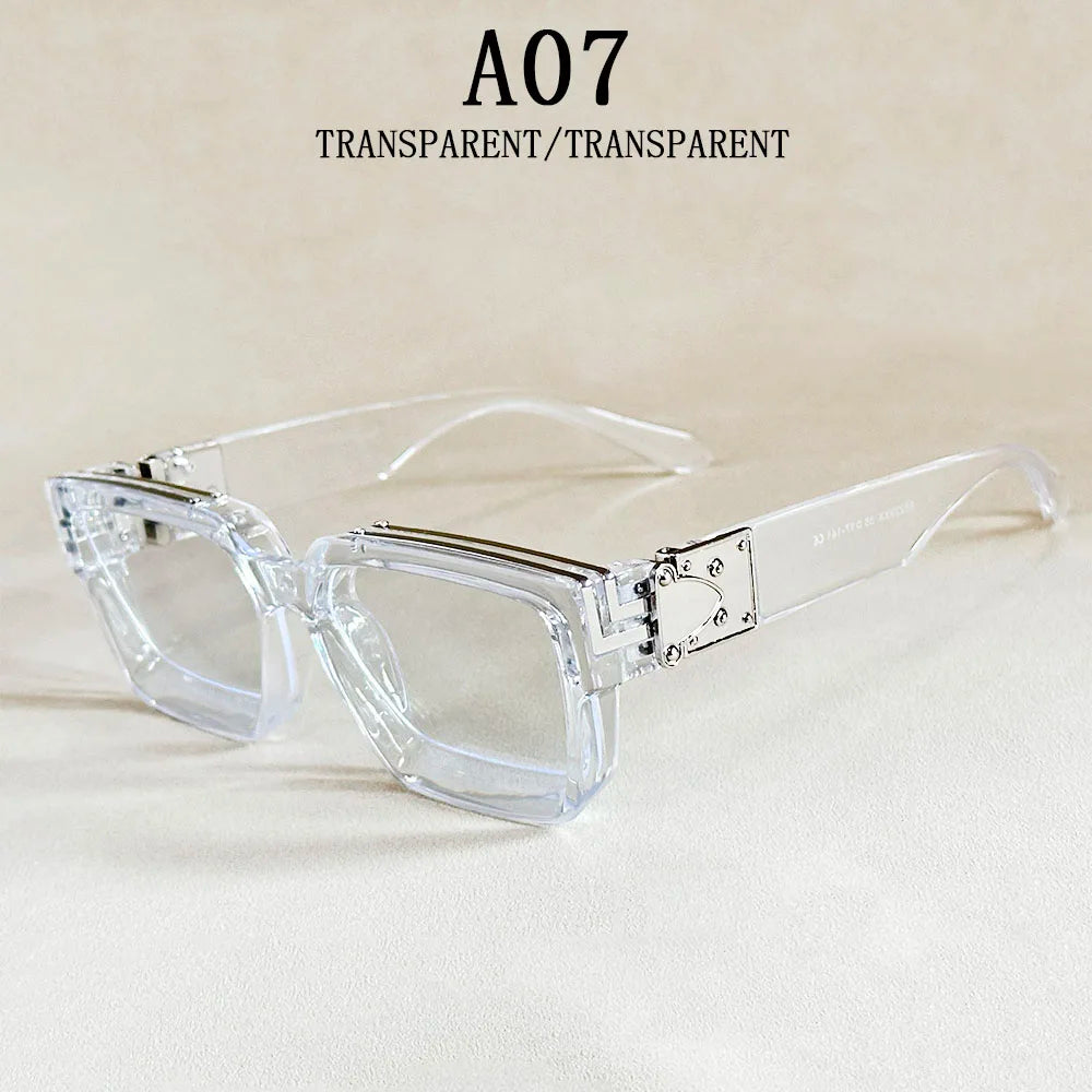 Retro Square Millionaire Sunglasses With UV400 Protection