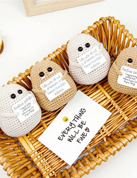 3 Pcs Personalized Big Butt Potato Cute Crochet Positive Potato Doll Home Room Decor Christmas Birthday Friends Party Decoration Gift
