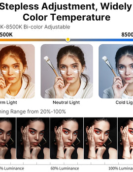 Rechargable Smartphone Video Rig Vertical Shooting LED Ring Light LED Video Light DSLR Smartphone Handle Vlog Grip