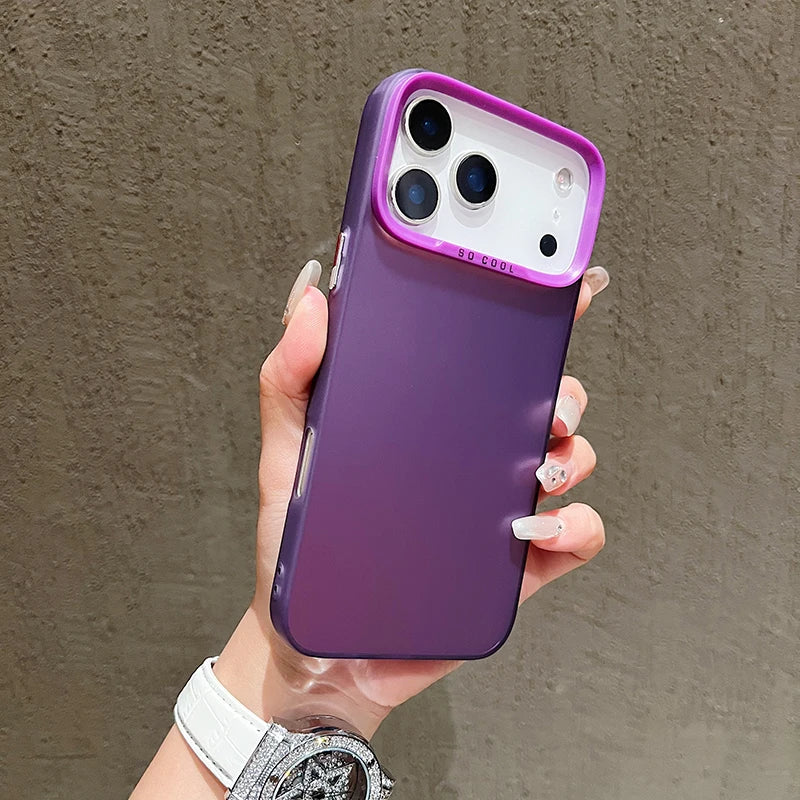 Luxury Plain Matte Colored Phone Case For iPhone 17 16 15 14 16E 17 Air SE2 Shockproof Cover