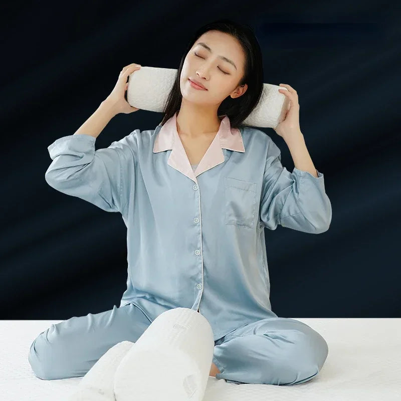 Slow Rebound Memory Foam Head Pillow Soft Cervical Pain Relief Round Pillows Multifunctional Relax Support Pillow for Leg Waist