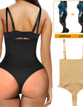 Body Shapewear Thong Waist Trainer Corset Open Bust Body Shaper Seamless Invisible Bodysuit Slimming Belly Underwear Faja
