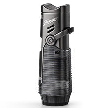 Cigar Lighter, Windproof Refillable Butane Lighter, Multifunction Cigar Accessories with Holder, Cigar Draw Enhancer and Punch