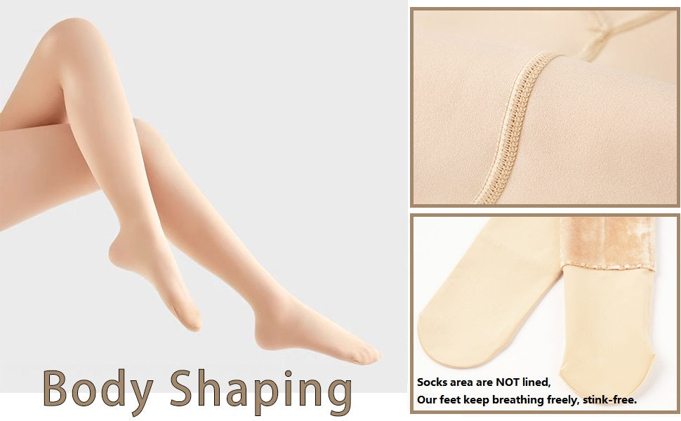 Woman Thermal Stockings Translucent Fleece Leggings Pantyhose Slim Winter Warm Thick Velvet  Streetwear Pants