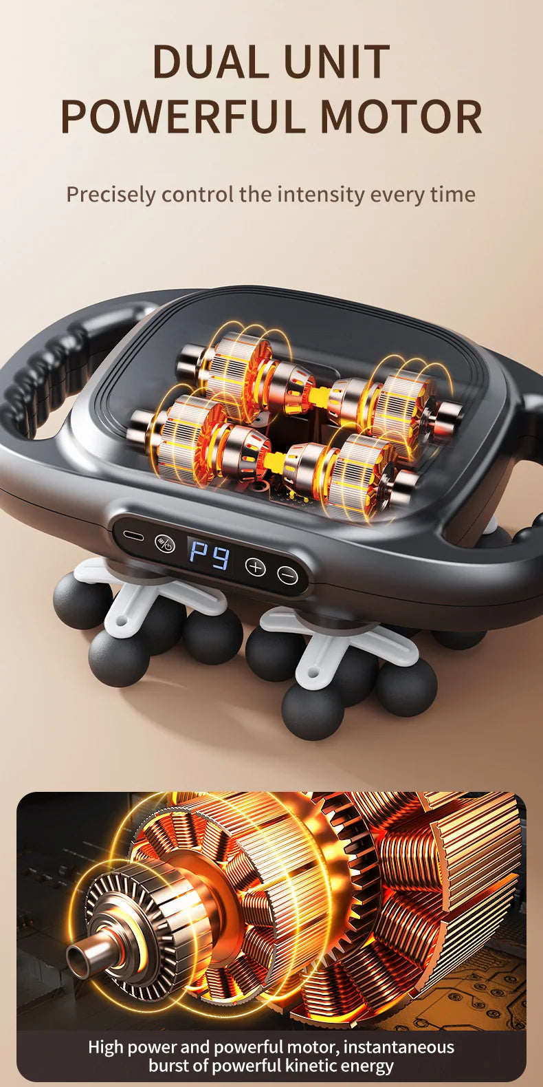 24 Massage Heads Massage  Deep Tissue Muscle Professional Grade High Quality Wireless Frequency Vibration Masajeador