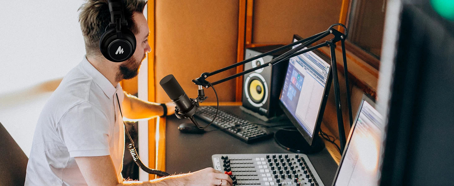 XLR\USB Dynamic Microphone For Gaming Recording Streaming Youtube Metal Mic With Software Tap-to-Mute Gain Knob PD200X