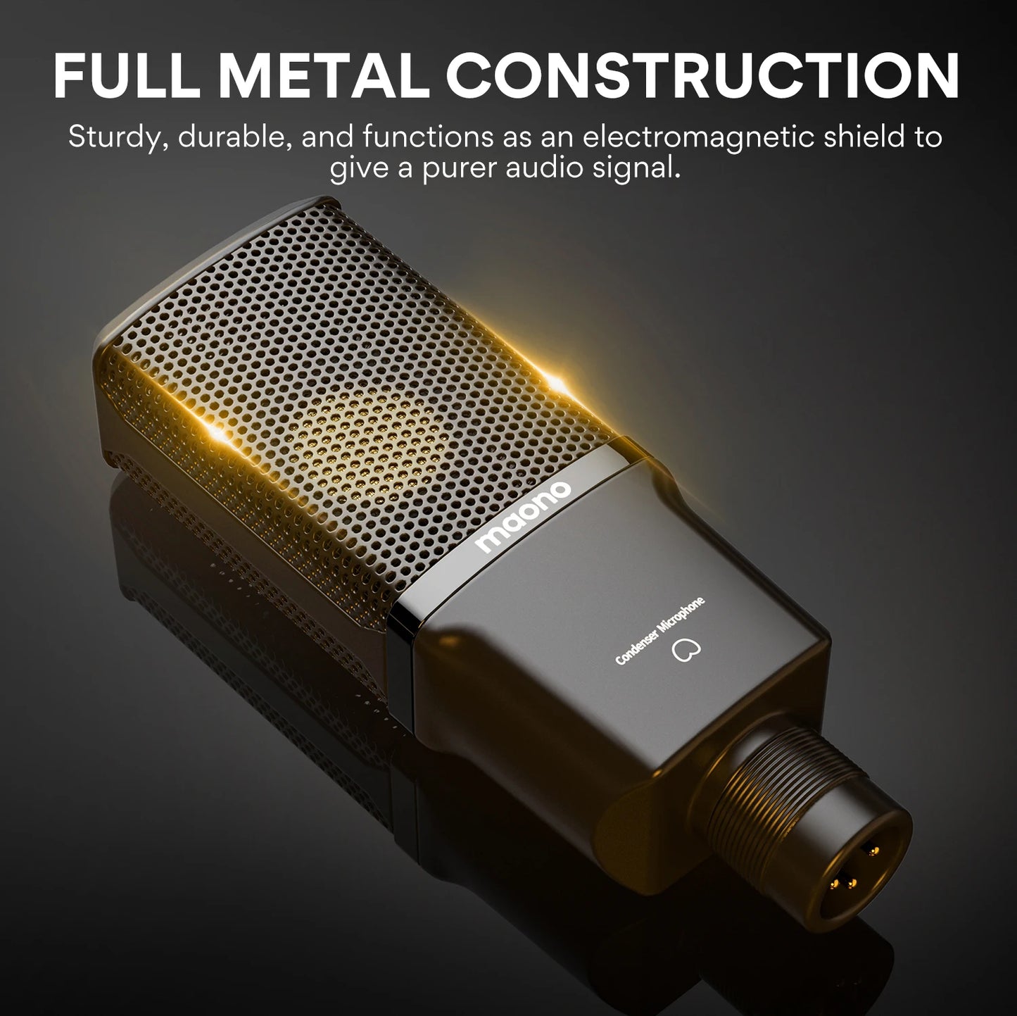 XLR Large Diaphragm Condenser Microphone for Studio Recording Podcasting and Streaming
