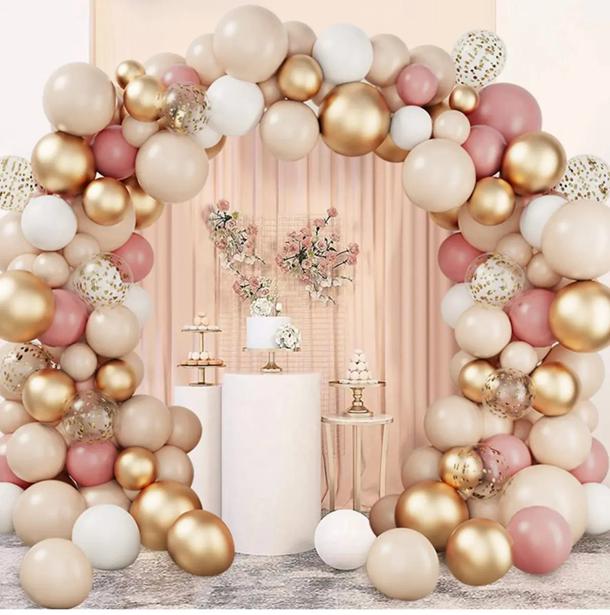 Rose Pink Gold Balloon Garland Arch Kit Confetti Latex Ballons Wedding Birthday Party Decoration Kids Baby Shower Party Supplies