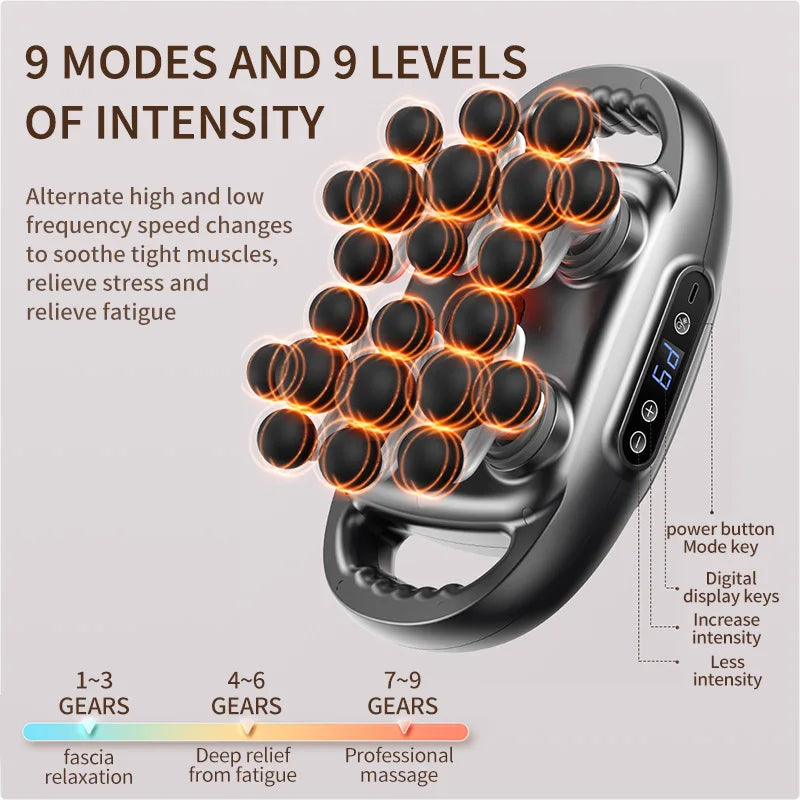 24 Massage Heads Massage  Deep Tissue Muscle Professional Grade High Quality Wireless Frequency Vibration Masajeador