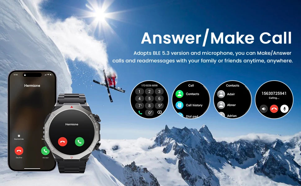 Smart Watch for Men Heart Rate Sleep Bluetooth Sport Smart Bracelet 1.39 Inch 360*360 HD Screen Outdoors Smartwatch