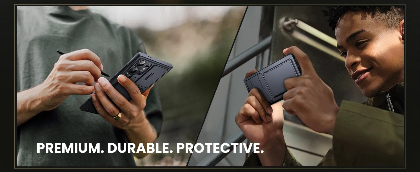 For Samsung Galaxy S24 Ultra Wallet Case With Card Holder Stand Sliding Camera Cover RFID Blocking Rugged Shockproof Protection