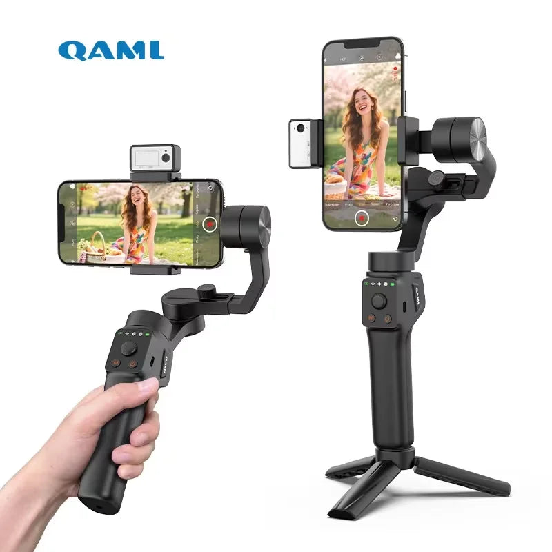 S6 3-Axis Gimbal Gesture control & fill light for smooth vlogs, streams & selfies. Compact & durable, perfect for creator