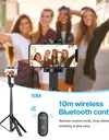1.5m Bluetooth Wireless Selfie Stick Tripod Monopod for Smartphone GoPro Hero 12 11 10 9 8 insta360 X3 DSLR Camera