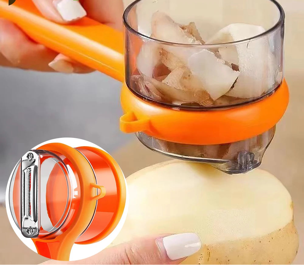 Multifunctional Vegetable Fruit Peeler With Storage Sharp Blade for Cucumber Peeling Tool for Potato Carrot Kitchen Accessories