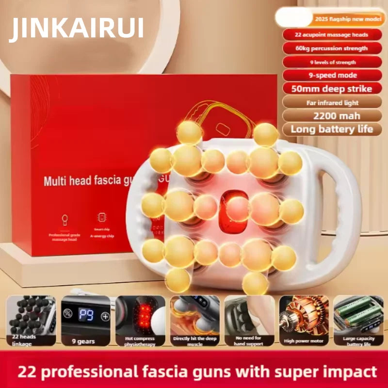 24 Massage Heads Massage  Deep Tissue Muscle Professional Grade High Quality Wireless Frequency Vibration Masajeador