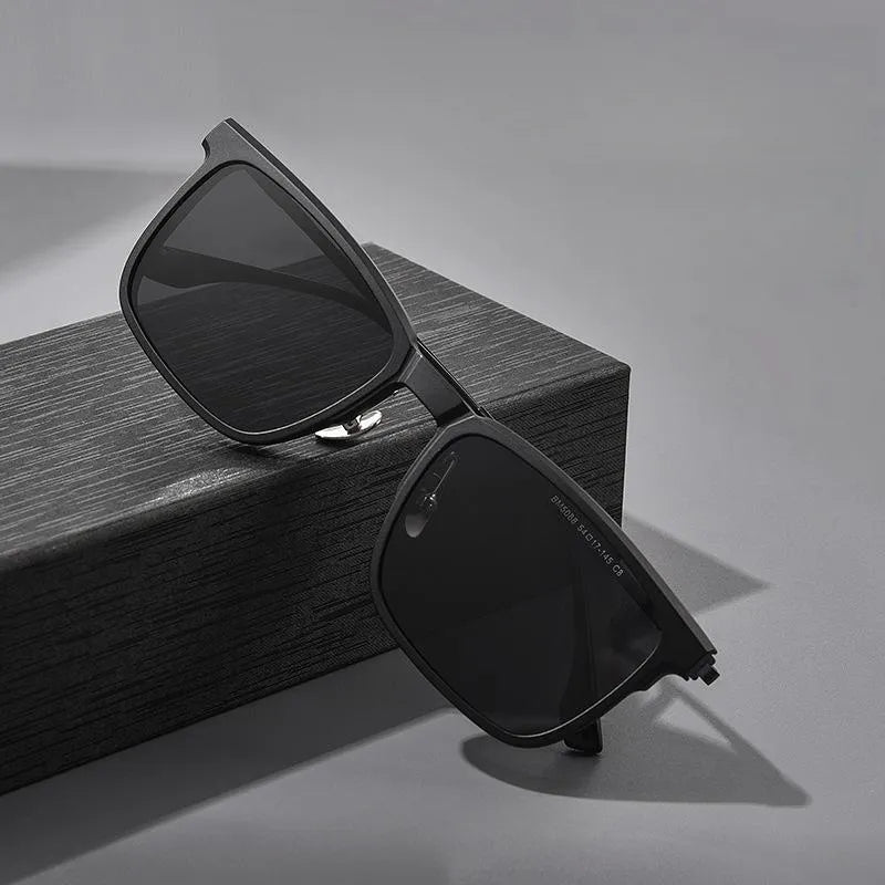 Fashion Polarized  Clip On Glasses TR90 Pure Titanium Retro Square Optical Prescription Eyeglasses Frame Men