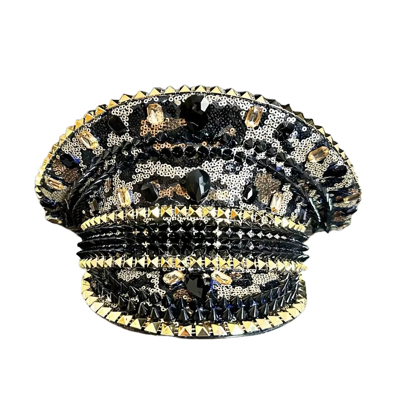 Steampunk Dark Gold Punk Captain Hat Masquerade Halloween Military Cap Halloween Party Adult Party Cruise party Music Festival