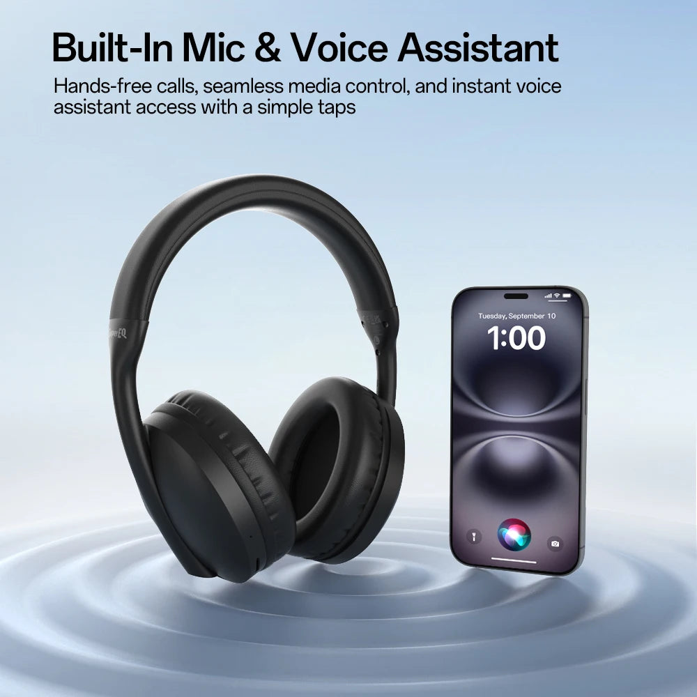 SuperEQ S6001 Bluetooth Headphones Over Ear Wireless Headset With Micro SD/TF Card/FM Radio Modes Stereo HiFi Headphones