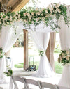 5/10m Wedding Decoration Tulle Roll Crystal Organza Sheer Fabric For Wedding Birthday Party Backdrop Weeding Chair Sashes Decor