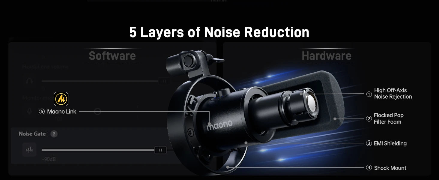 PD300X Dynamic Microphone XLR USB Podcast Recording Mic 192kHz24bit for Content Creation Home Audio Studio Noise Reduction