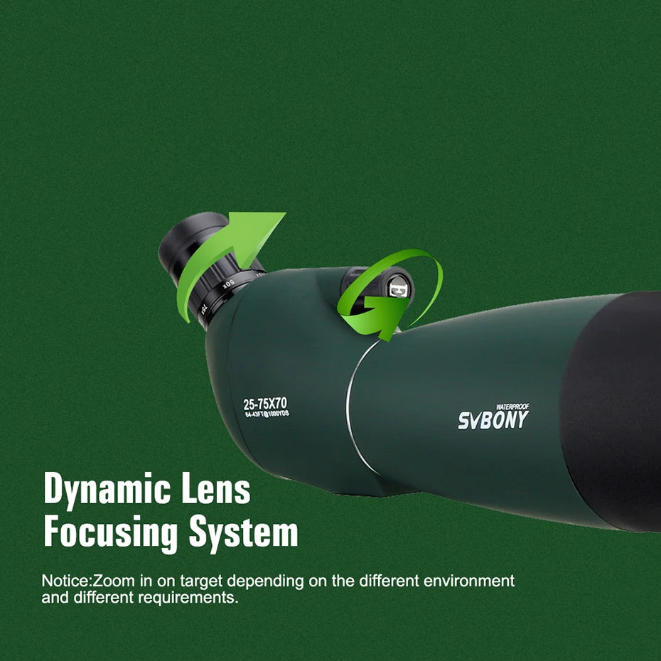 25-75x70 Telescope Spotting Scope Powerful Zoom Monocular FMC BAK4 Waterproof For Bird Watching Target Shotting